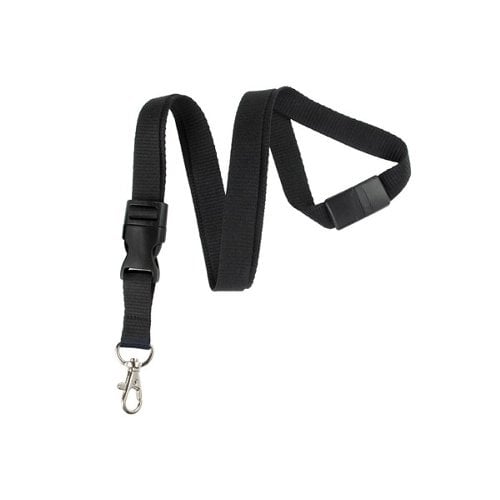 5/8" Black Detachable Breakaway Lanyard with NPS Trigger Snap Hook - 100pk