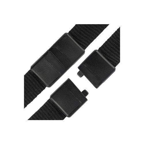 5/8" Black Detachable Breakaway Lanyard with NPS Trigger Snap Hook - 100pk