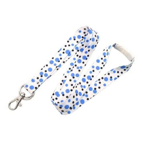 5/8" Polka Dot Lanyards with Trigger Hook and Split Ring - 10pk