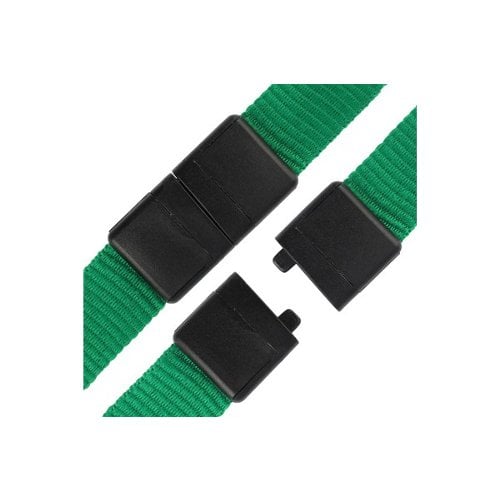 5/8" Green Detachable Breakaway Lanyard with NPS Trigger Snap Hook - 100pk