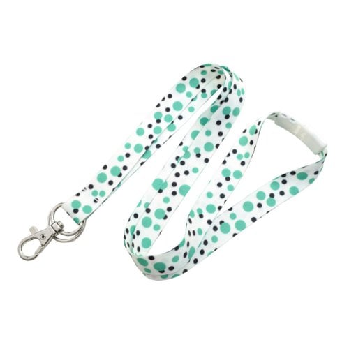 5/8" Polka Dot Lanyards with Trigger Hook and Split Ring - 10pk
