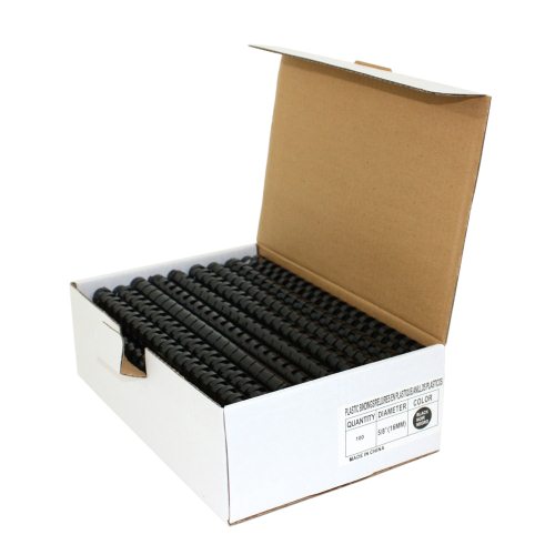 5/8" Black Plastic Binding Combs - 100pk