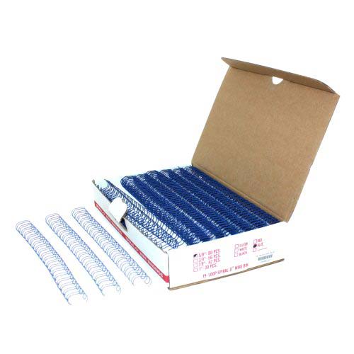 5/8" Blue Spiral-O 19 Loop Wire Binding Combs - 100pk