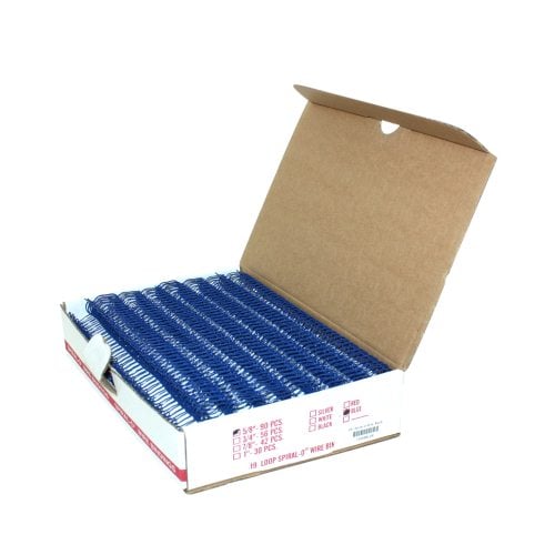 5/8" Blue Spiral-O 19 Loop Wire Binding Combs - 100pk