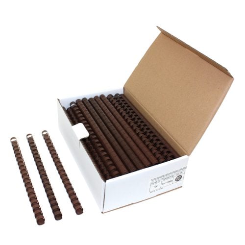 5/8" Brown Plastic Binding Combs - 100pk