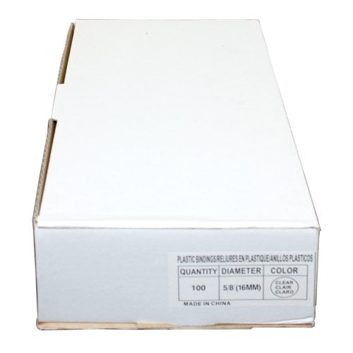 5/8" Clear Plastic Binding Combs - 100pk