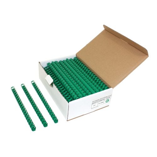 5/8" Green Plastic Binding Combs - 100pk