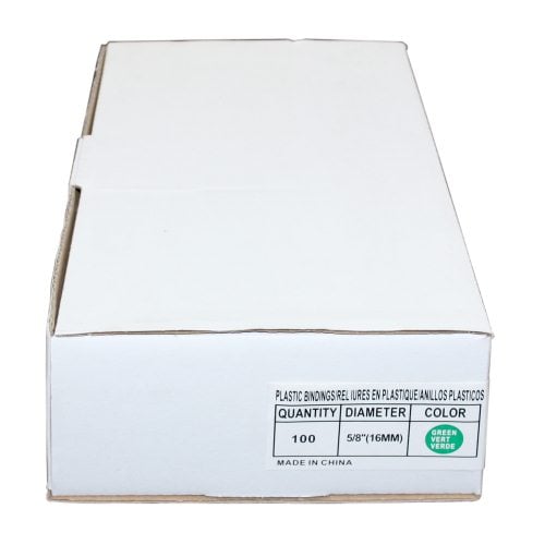 5/8" Green Plastic Binding Combs - 100pk