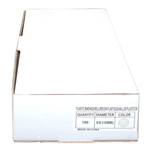 5/8" Grey Plastic Binding Combs - 100pk