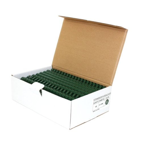 5/8" Hunter Green Plastic Binding Combs - 100pk
