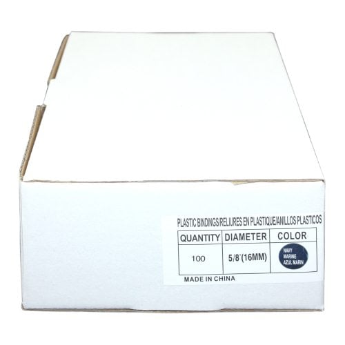 5/8" Navy Plastic Binding Combs - 100pk