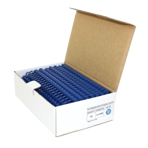 5/8" Royal Blue Plastic Binding Combs - 100pk