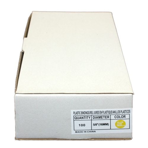5/8" Yellow Plastic Binding Combs - 100pk