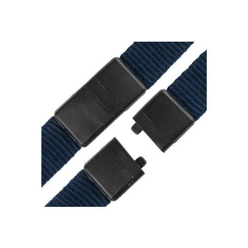 5/8" Navy Detachable Breakaway Lanyard with NPS Trigger Snap Hook - 100pk