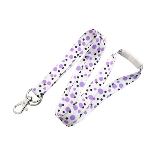5/8" Polka Dot Lanyards with Trigger Hook and Split Ring - 10pk