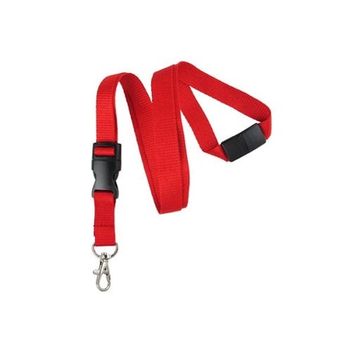 5/8" Red Detachable Breakaway Lanyard with NPS Trigger Snap Hook - 100pk