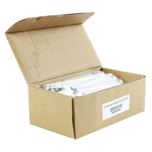 5" Silver Aluminum Screw Posts - 100pk