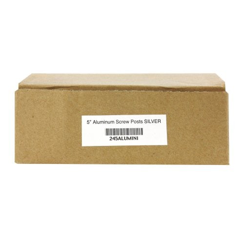 5" Silver Aluminum Screw Posts - 100pk