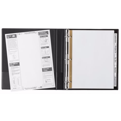 Avery 5-tab White Paper WorkSaver Big Tab Clear Dividers - 11122