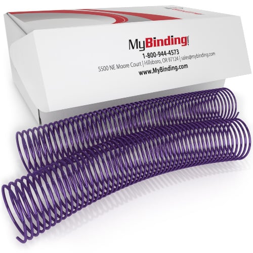 50mm Lilac 4:1 Pitch Spiral Binding Coil - 100pk