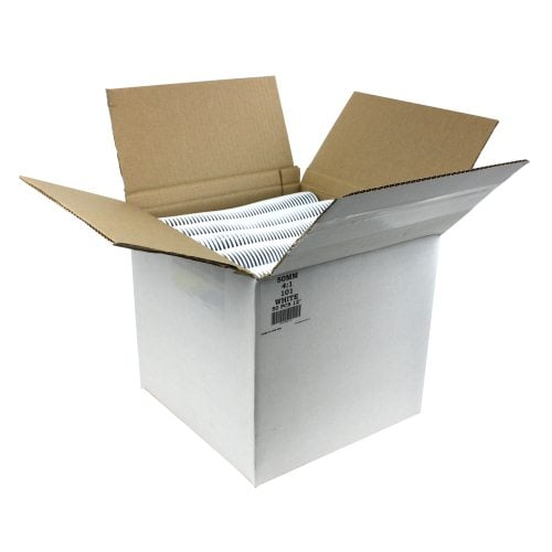 50mm White 4:1 Pitch Spiral Binding Coil - 100pk