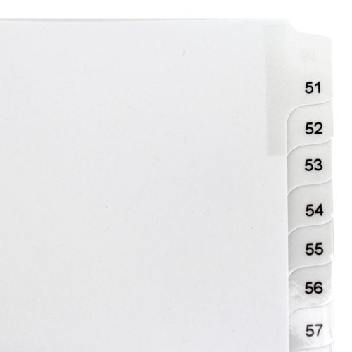Allstate Style Pre Printed Tab Exhibit 51-75 Collated Tabs [Letter, Side, Collated, Exhibit Number]
