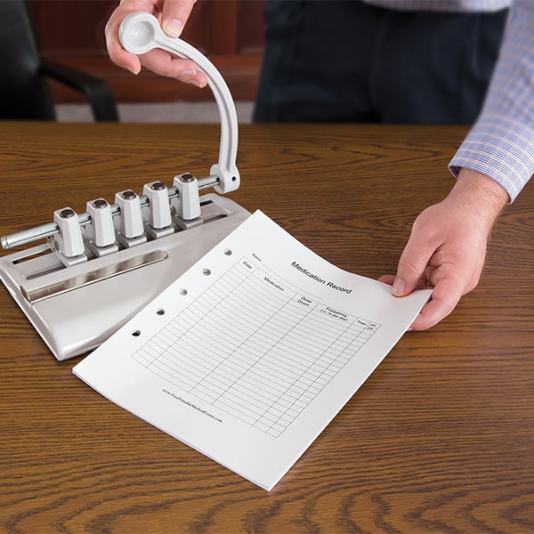 Master 525M Heavy-Duty Hole Punch - 40 Sheet Capacity, Adjustable