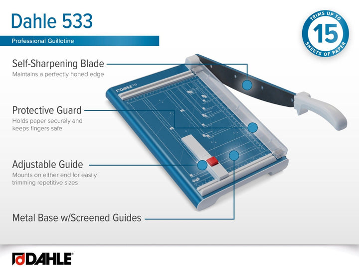 Dahle Model 533 Professional 13 Inch Guillotine Paper Cutter