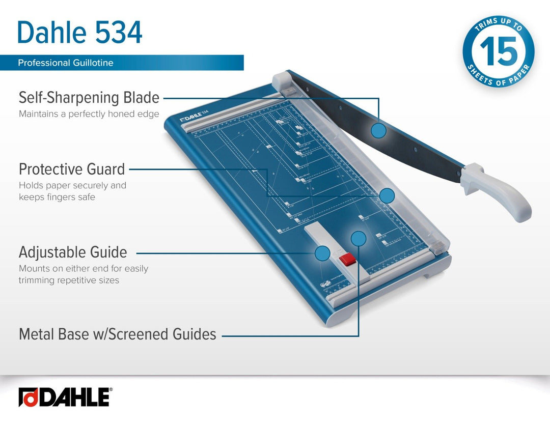 Dahle Model 534 Professional 18 Inch Guillotine Paper Cutter
