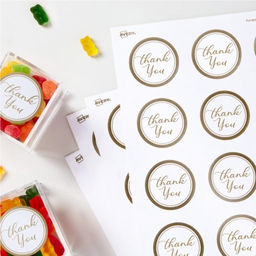 Avery Gold Foil Easy Peel Round Labels - 120pk