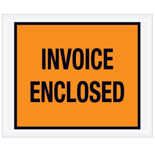 Orange Full Face "Invoice Enclosed" Envelopes - 1000pk