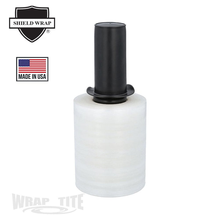 Wrap-Tite 90 Gauge 5" x 1000' Stretch Wrap Film with Spinner Handle (Extended Core) - 12 Rolls