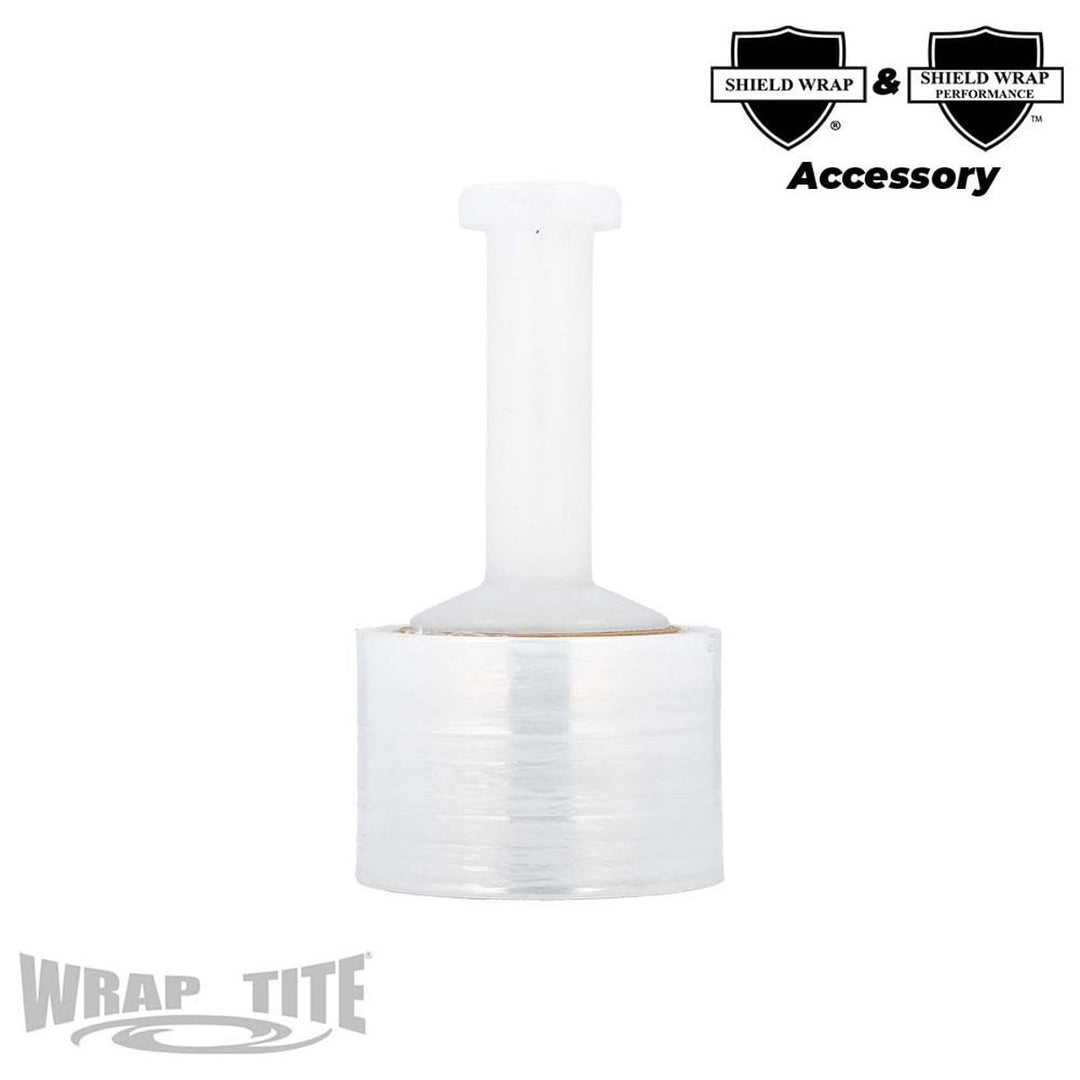 Wrap-Tite White Plastic Handle for 3" Banding Stretch Wrap Film - 1/Each