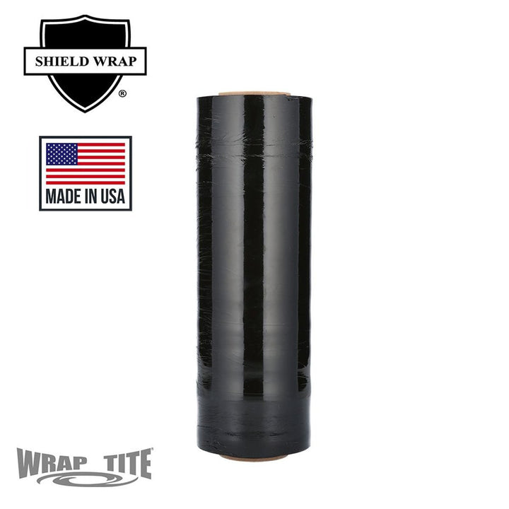 Wrap-Tite Dark Black Cast Hand Stretch Wrap Film - 4 Rolls