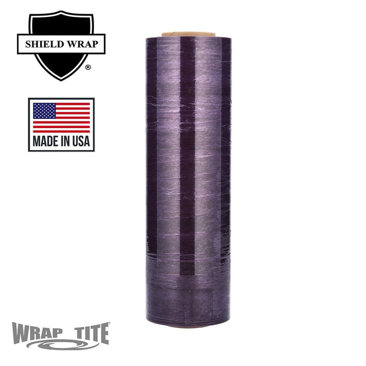 Wrap-Tite 80 Gauge 18" x 1000' Cast Hand Stretch Wrap Film (Tinted Purple) - 4 Rolls