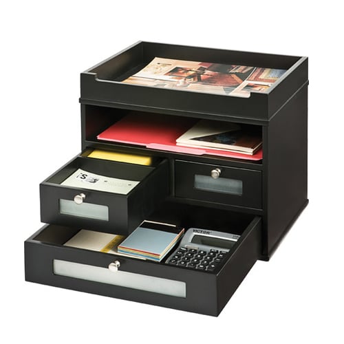 Victor Tidy Tower Desktop Organizer (Midnight Black) - 5500-5