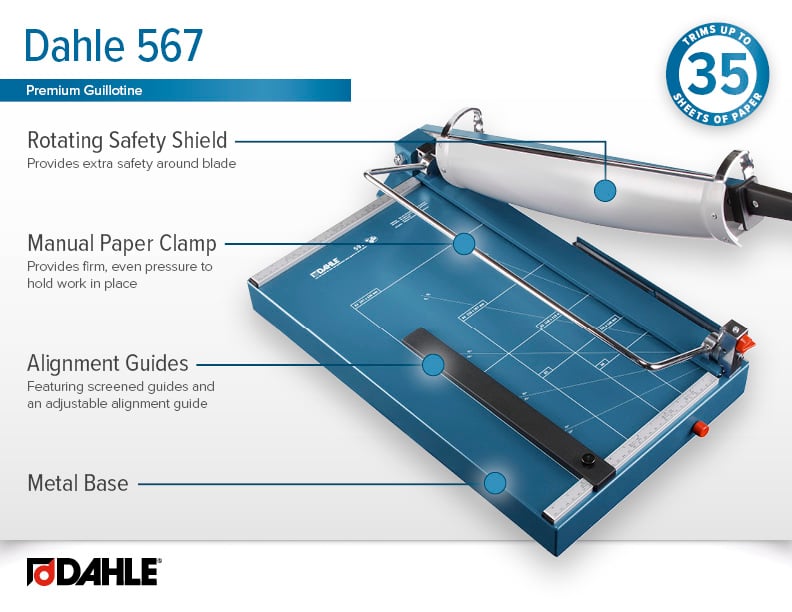 Dahle 567 Premium 21 Inch Heavy Duty Guillotine Cutter