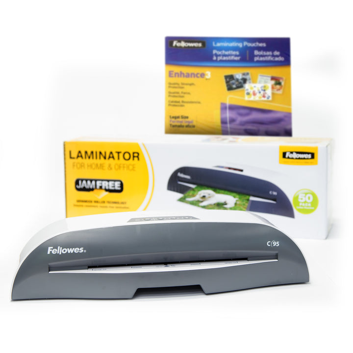 Fellowes 9 Inch Jam Free Laminator with FREE Pouch Starter Kit - 5720901