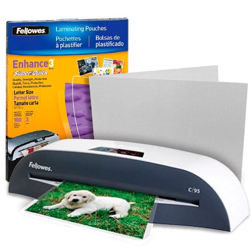 Fellowes C95 Economy Pouch Laminator Starter Kit with Pouches and Carrier (Discontinued)