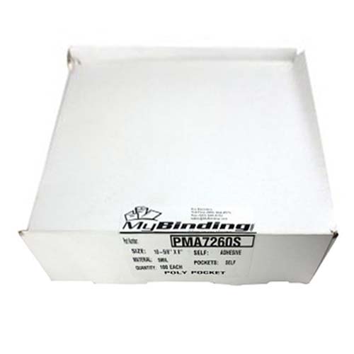5mil 10-1/2" x 8" Self Adhesive Cover Pockets - 100pk
