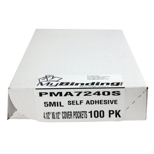 5mil 4-1/2" x 6-1/2" Self Adhesive Cover Pockets - 100pk