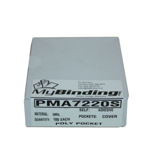 5mil 4-1/8" x 4-3/4" Self Adhesive Cover Pockets - 100pk