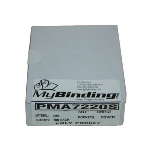 5mil 4-1/8" x 4-3/4" Self Adhesive Cover Pockets - 100pk