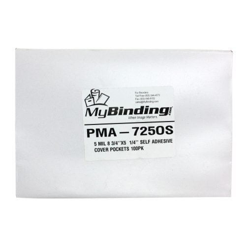 5mil 8-3/4" x 5-1/4" Self Adhesive Cover Pockets - 100pk