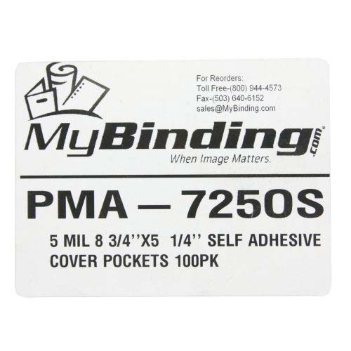5mil 8-3/4" x 5-1/4" Self Adhesive Cover Pockets - 100pk