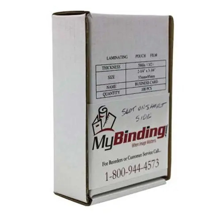 5mil Business Card Pouches with Short Side Slot - 100pk