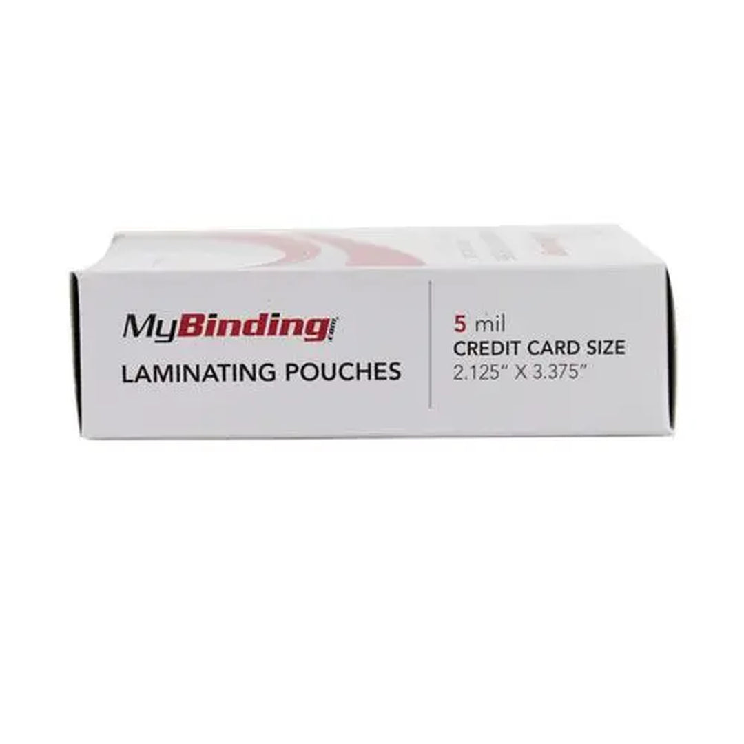 5MIL Credit Card 2-1/8" x 3-3/8" Laminating Pouches - 100pk