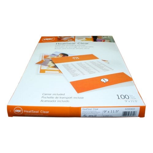 5mil GBC HeatSeal Clear Letter Size Laminating Pouches 100pk - 3200402