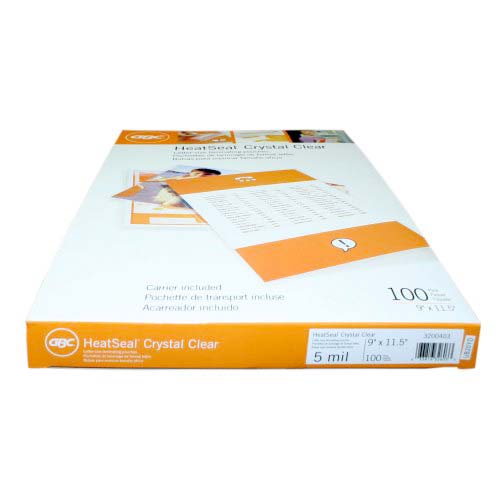 5mil GBC HeatSeal Crystal Clear Letter Size Pouches 100pk - 3200403