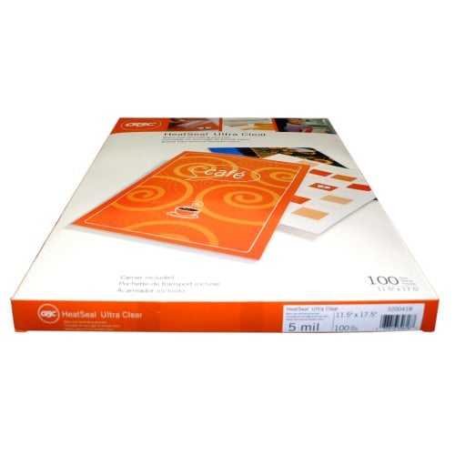 5mil GBC HeatSeal Ultra Clear Menu Size Laminating Pouches 100pk - 3200418